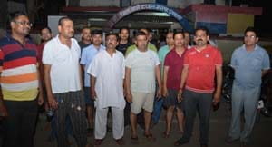 Women midnight police cordon