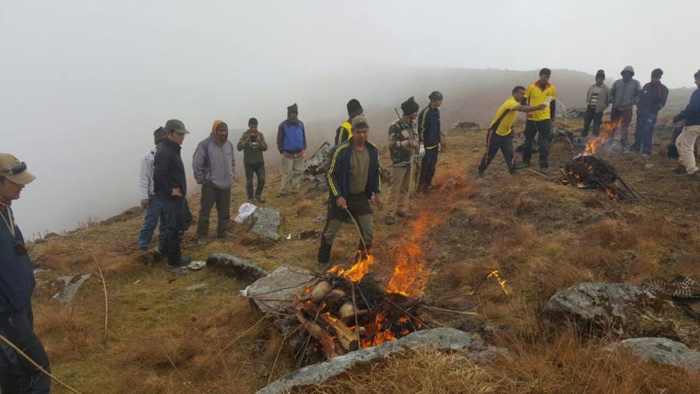 search operation of human skeleton in kedarnath