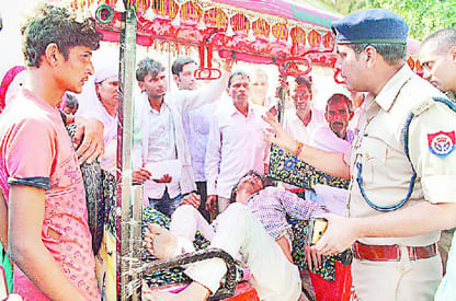 District Badr was half dead by police