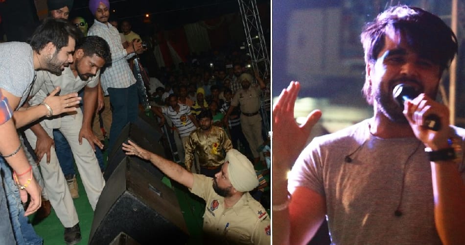 punjabi singer ninja left programmed in derabassi in between due to selfie of people