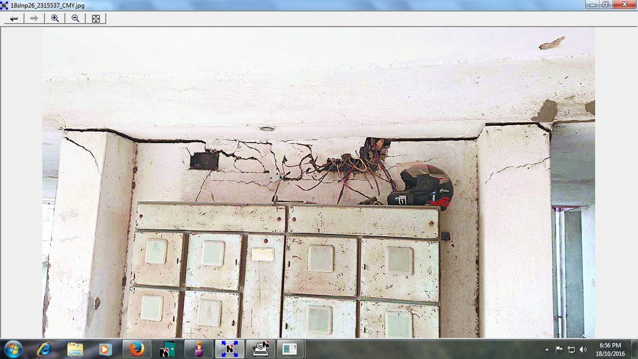 In housing board colony baddi buliding cracks