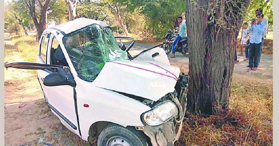 Car Accident, Death in car accident, Teacher dead in accident, Road Accident, Sirsa