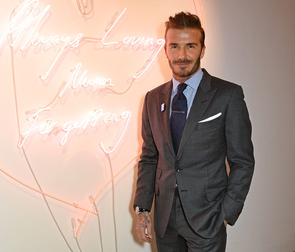 David Beckham arrives at court after using his mobile at the wheel