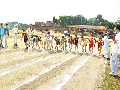 district level sports competition held in ground