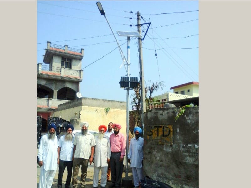 Solar lights, 18 village Jagmgaange, GPs subsidies, Fatehgarh Sahib