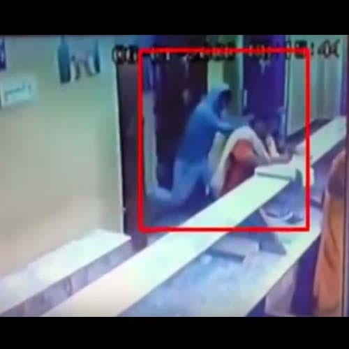 man tried to kill woman by machete in Karnatka's temple