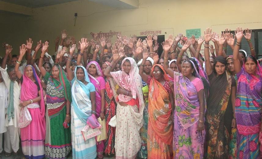 Villagers demonstrating eligibility list manipulation