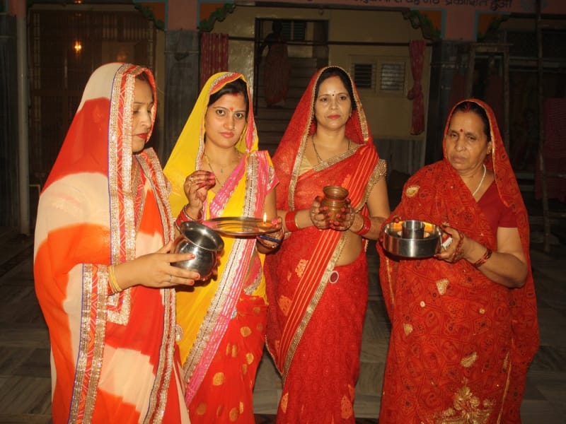 karvachauth celebration in mathura