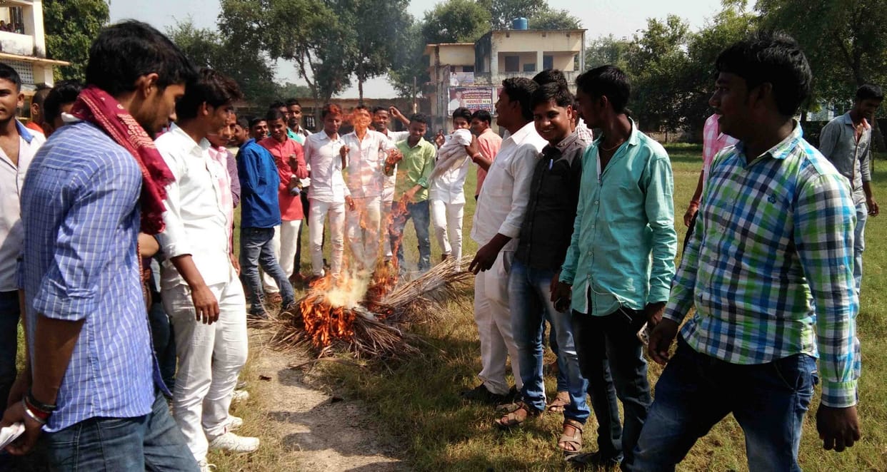 burned effigies
