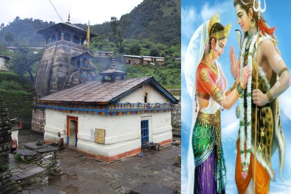 fire is burning in the temple from three eras
