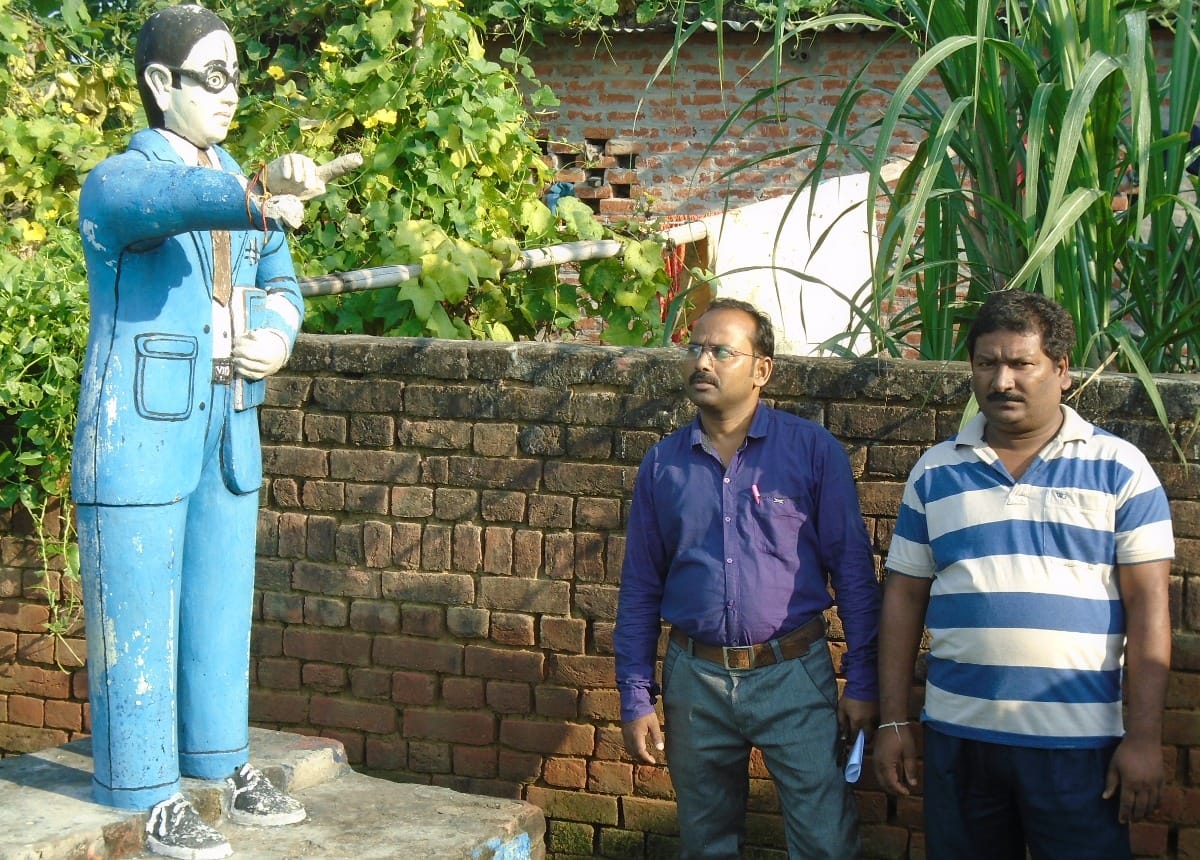 anger over statue of ambedkar