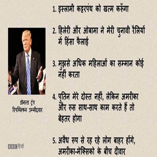 10 facts of trump and hillary in pridensicial dabet