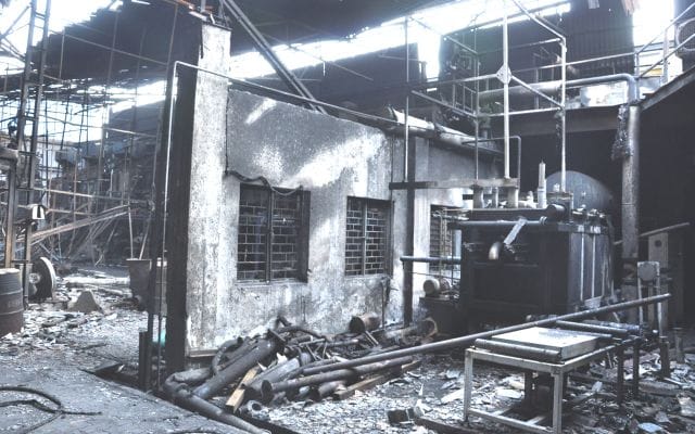 Thermocol factory fire, workers fled, saved lives
