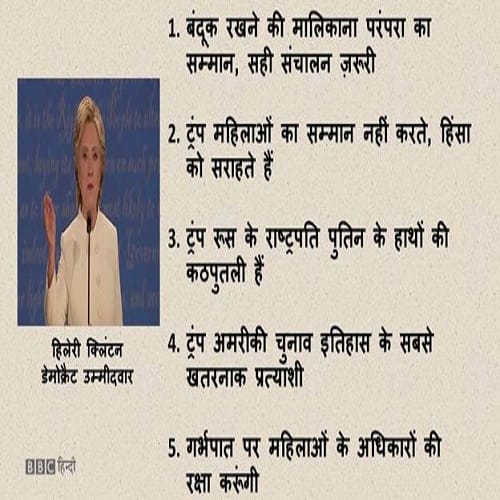 10 facts of trump and hillary in pridensicial dabet