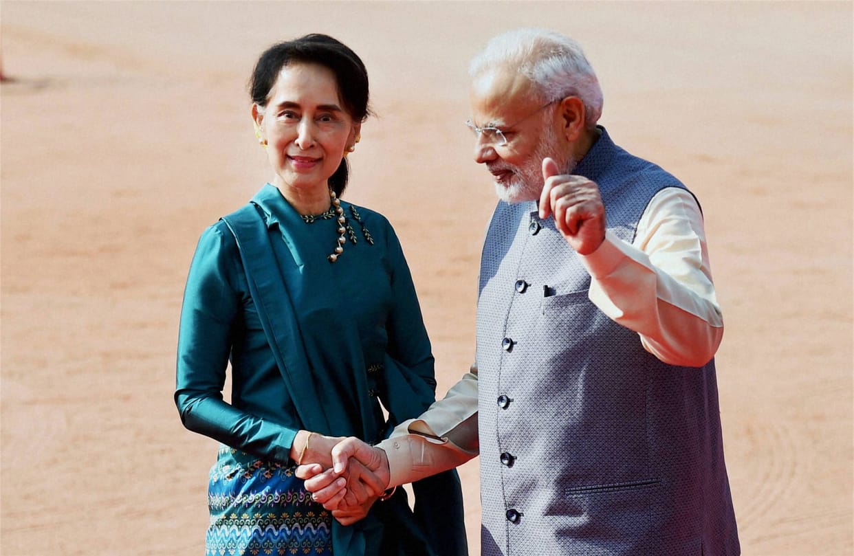 PM Modi and Aung San Suu Kyi discuss India-Myanmar ties; talk on border security, development