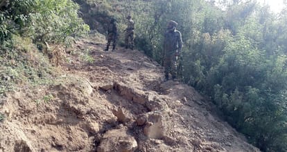 GRANADES FOUND IN JAMMU AND KASHMIR WHILE DIGGING ROAD
