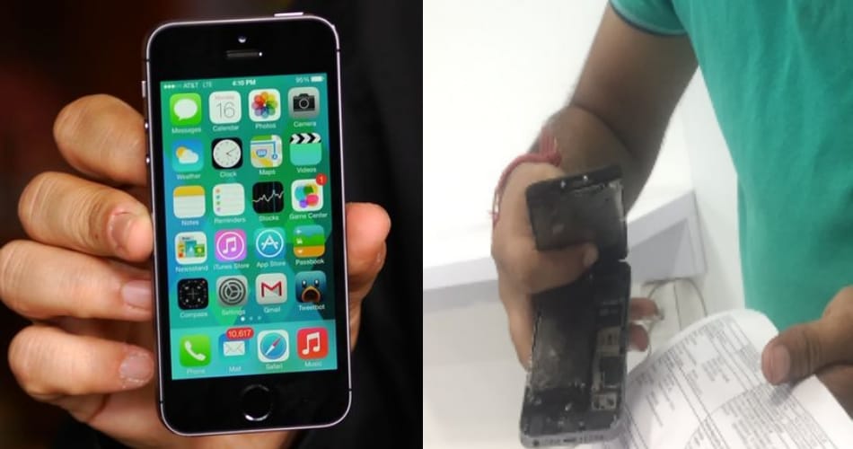 Attention iPhone users, Blast in Iphone 5s during charging in mohali punjab