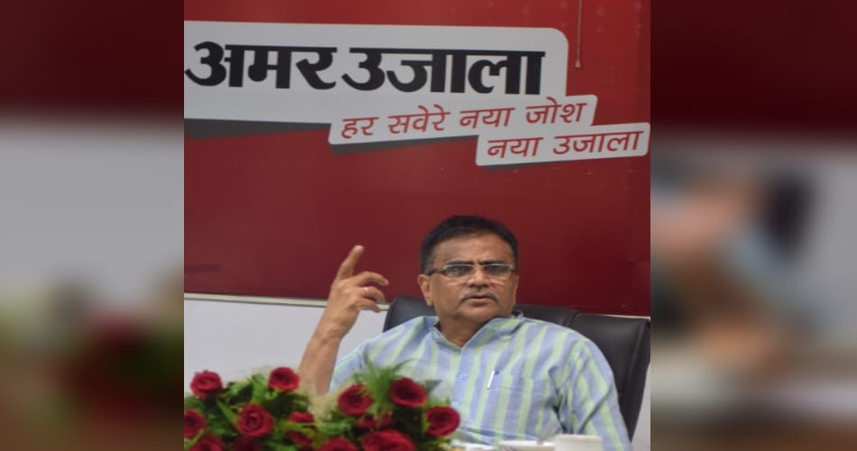 Haryana cabinate Minister Om Prakash Dhankar in Amar Ujala dialogue program 