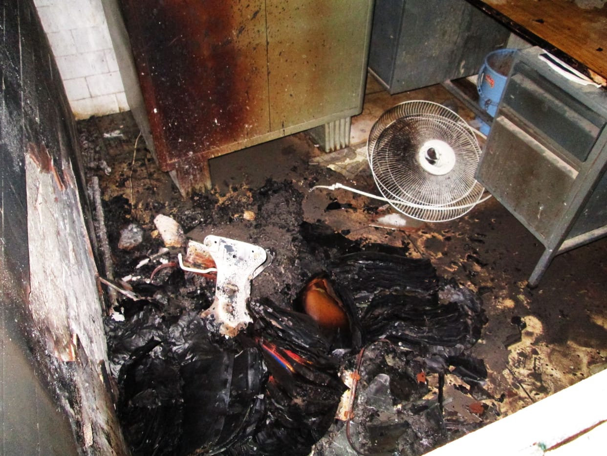 NRHM fire from a short circuit in the office