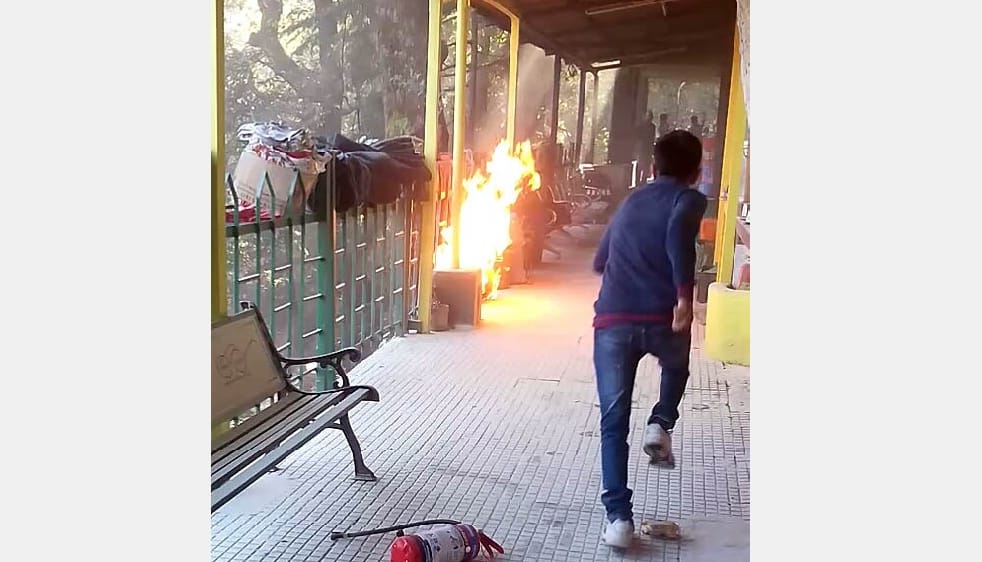 Fire at Canteen of Cancer Hospital Shimla.