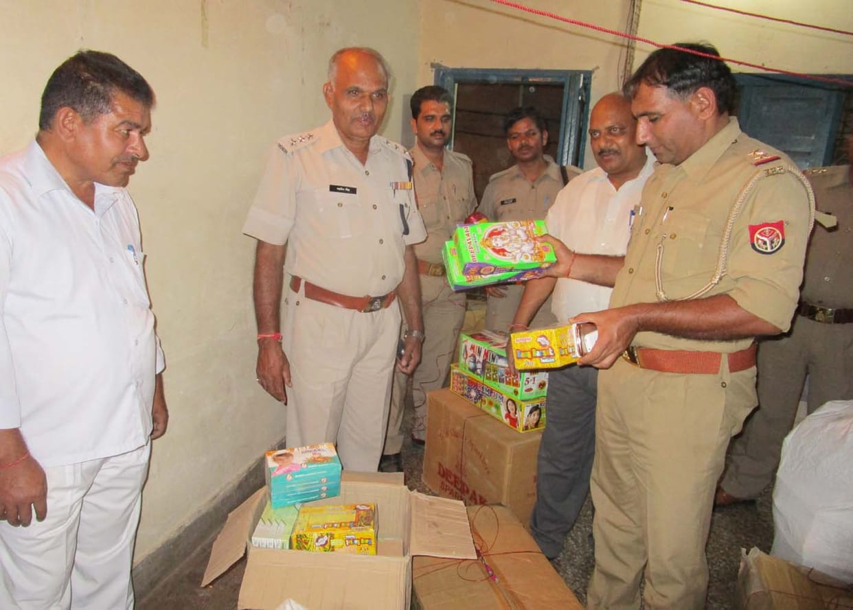 Holding illegal firecrackers, reports on business