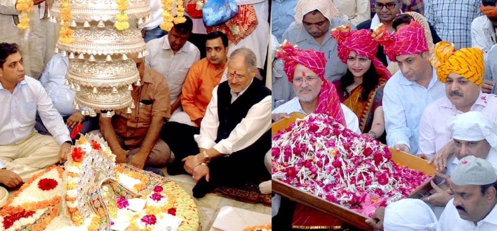 lg najeeb jung visits yogmaya temple and khwaja qutubuddin bakhtiyar dargah on same day