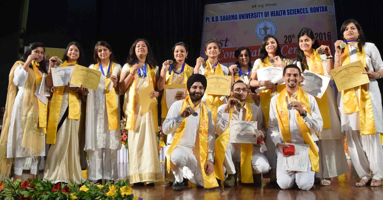 convocation, haryana, rohtak, health university, doctor, governor