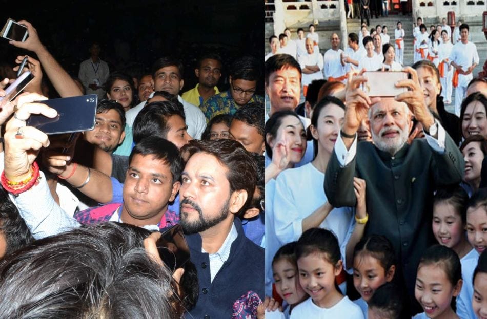anurag thakur selfie craze.