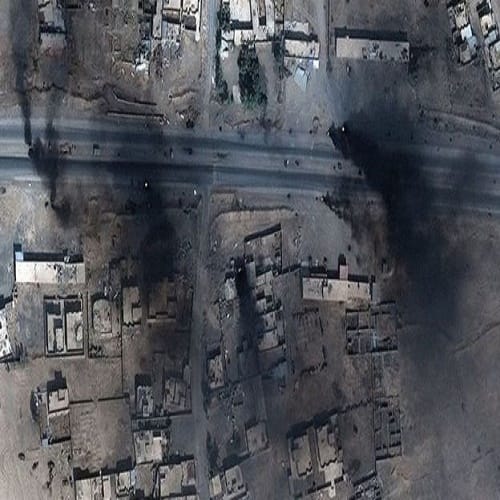 Satellite Photos: an attack on IS