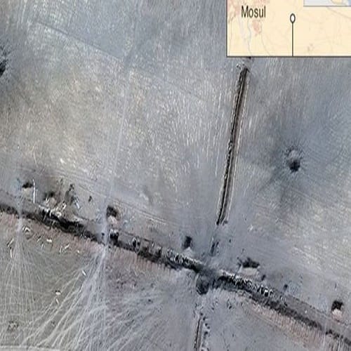 Satellite Photos: an attack on IS