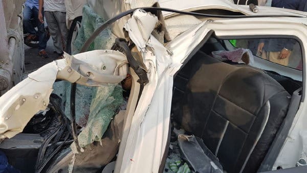 car accident on jalandhar ludhiana highway, two people killed on the spot