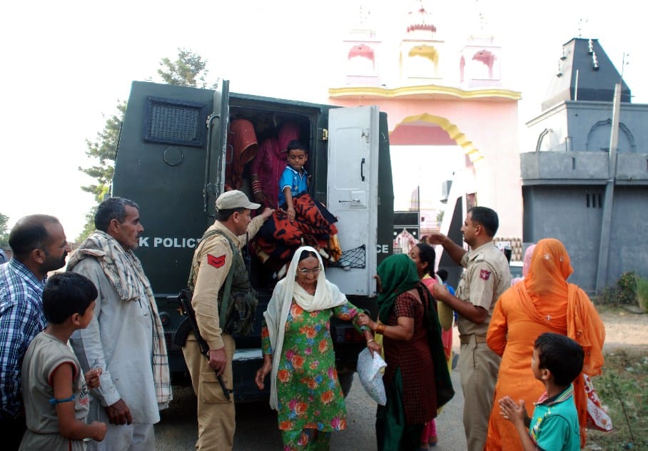 VILLEGERS OF BORDER TAKEN AWAY TO SAFE PLACES BY BSF