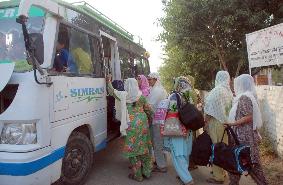 VILLEGERS OF BORDER TAKEN AWAY TO SAFE PLACES BY BSF