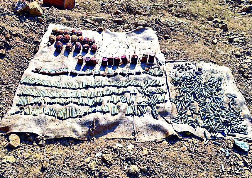 havey amunation and explosives recovered in jammu and kashmir