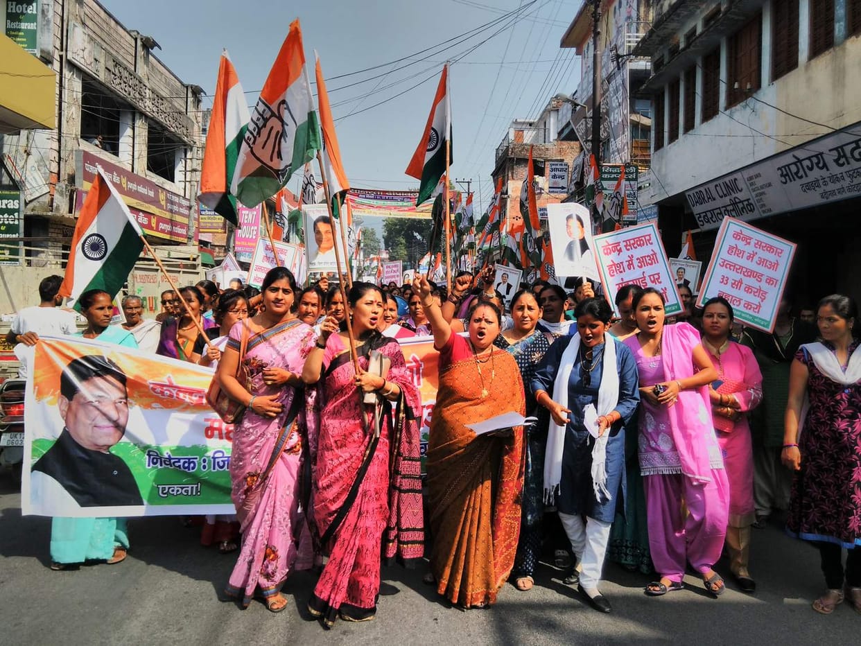Took to the streets against the Centre's policies.