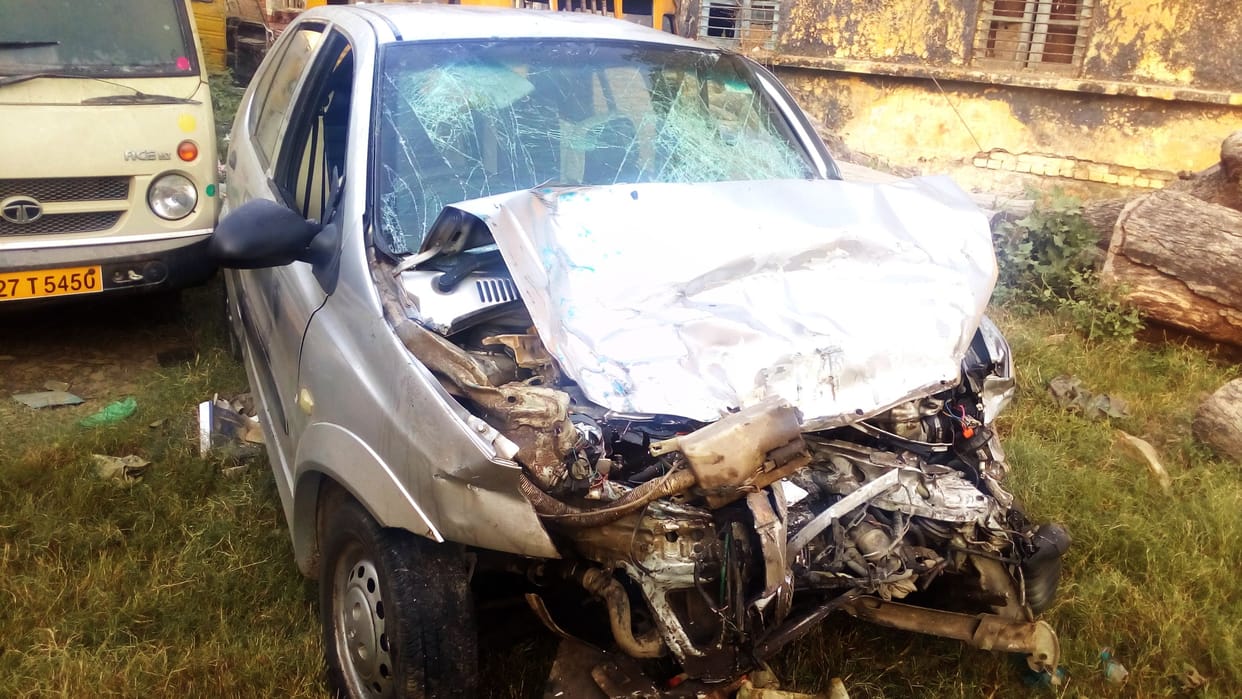 four injured in car-tractor accident