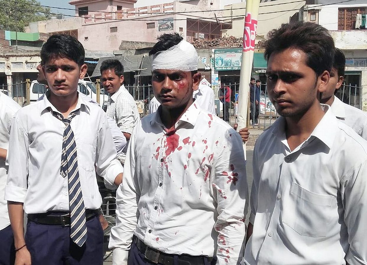 BA assaulted two students.