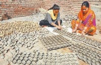 clay light, demand, people making on diwali, kaithal