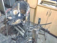 fatehabad, crime news, fire in sbi, bank, furneture burned, fatehabad,  harayana