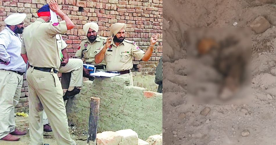 lady missing with child, dead body found buried in house in firozpur village
