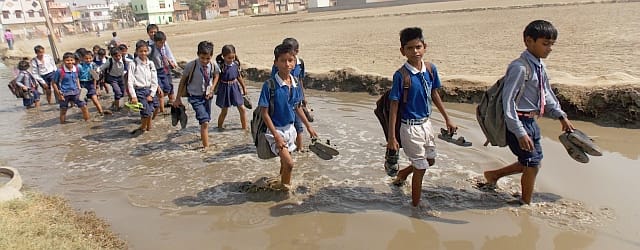 Free from waterlogging occurred Salempur Road