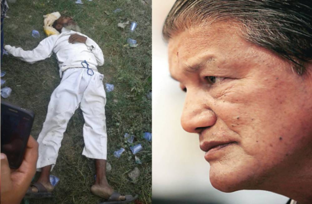 elderly man dead in cm harish rawat program