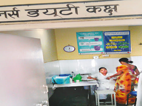 Nurses' room open, the patients had to resort