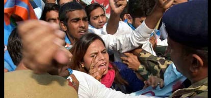 JNU student najib ahmad students protest delhi police