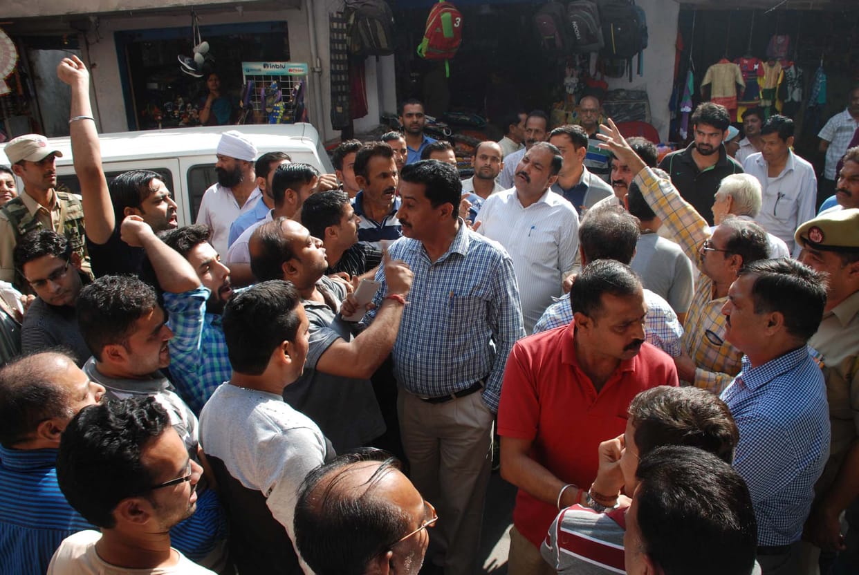 protest against municipal commetee