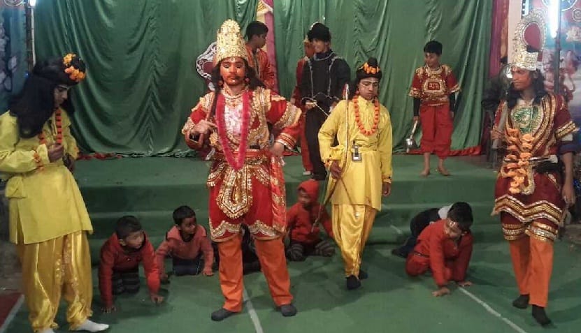 Religion in the house and lit Hanuman Vatika Lanka Ashok Ujadhi