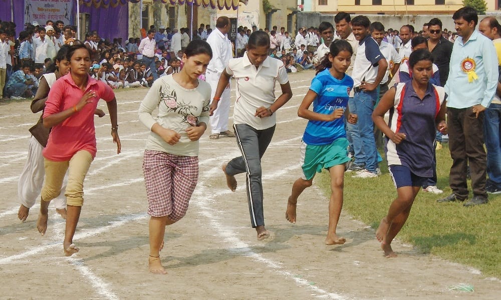 vaibhav in shotput, neelam first in race