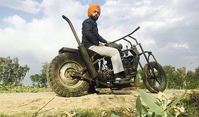 mohali repairist ranjit randhava assembled super bike bambukat by using garbage things
