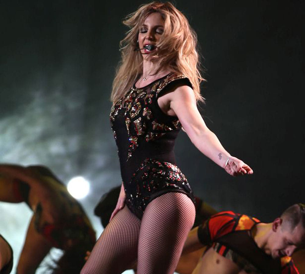 Britney Spears suffered an embarrassing wardrobe malfunction while onstage 