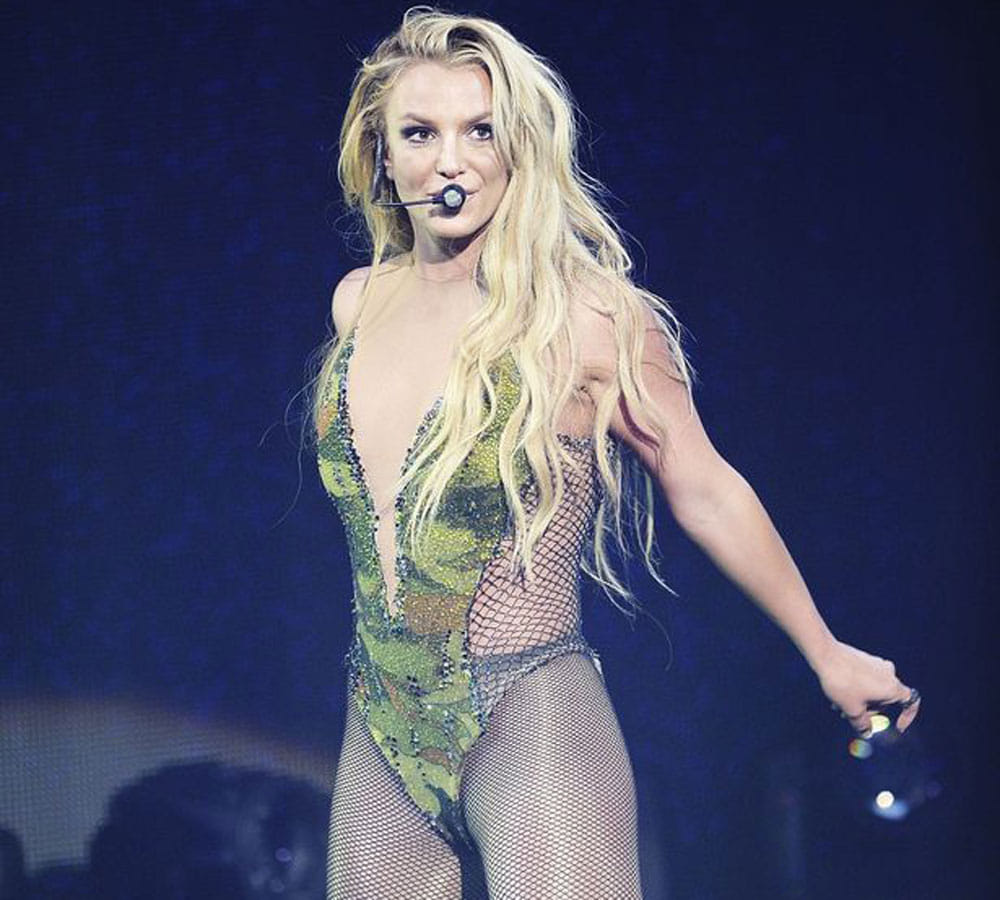 Britney Spears suffered an embarrassing wardrobe malfunction while onstage 